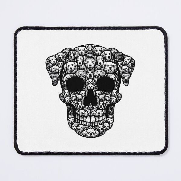 Item preview, Skeleton Dog Skull Creepy Puppy Halloween Black and White designed and sold by clothesy7.