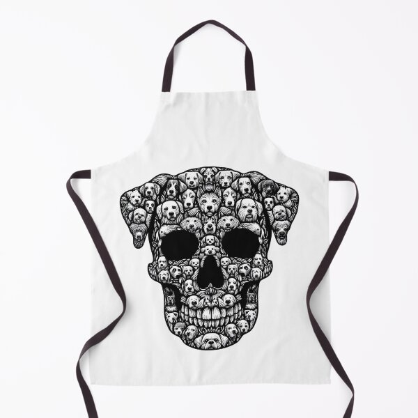 Item preview, Skeleton Dog Skull Creepy Puppy Halloween Black and White designed and sold by clothesy7.