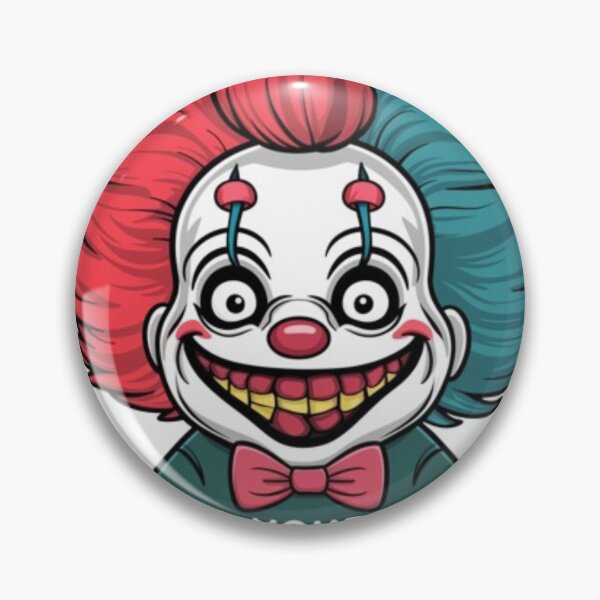 Item preview, Psychotic Evil Clown wearing a Teeshirt that says, "Your Crazy is Showing" designed and sold by EmeraldCauldren.