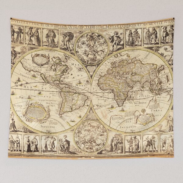 Item preview, Novvelle et exacte description dv globe terrestre (World Map circa 1645) designed and sold by allhistory.