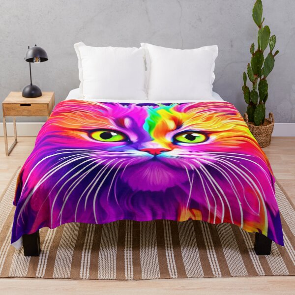 Artikelvorschau, Regenbogen-Katze-Kunstwerk entworfen und verkauft von Health And Fitness Posts e-Store.