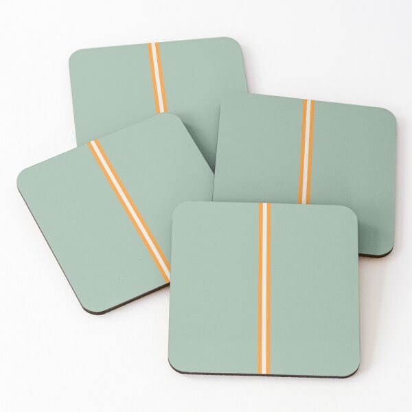 Item preview, MUTED GREEN, ORANGE & CREAM Central Vertical 3 STRIPES designed and sold by RachelMacht.