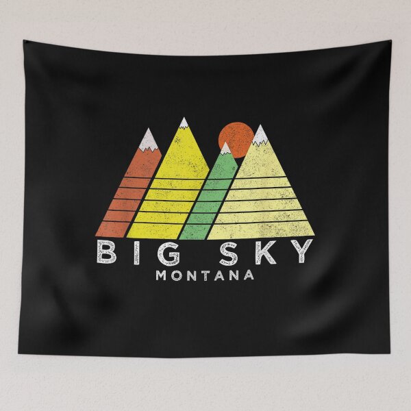 Item preview, Big Sky Montana T-Shirt - Retro Style Mountain designed and sold by Irakalu.
