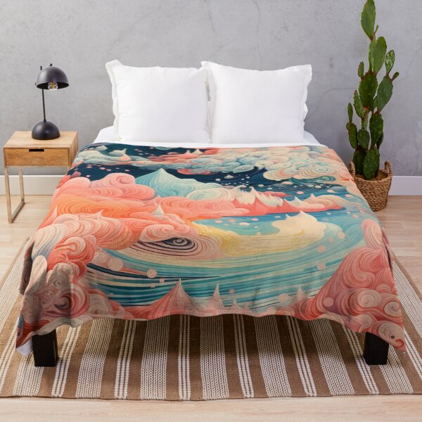 Item preview, Soft Colorful Abstract Fluid Cloudscape Pattern designed and sold by bubblegoth.