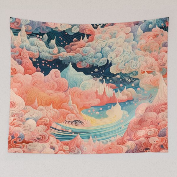 Item preview, Soft Colorful Abstract Fluid Cloudscape Pattern designed and sold by bubblegoth.
