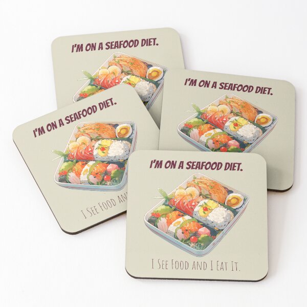 Item preview, Seafood Diet #foodmemes #funnyfood #foodlover #sushilover designed and sold by Anna Halasek.
