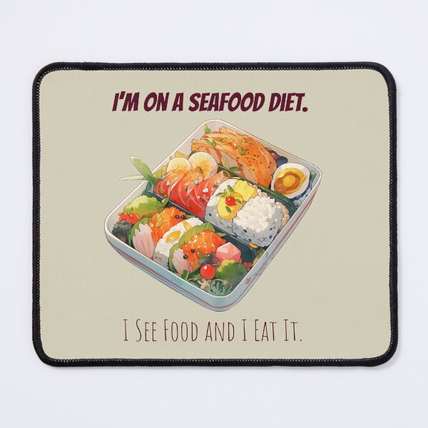 Item preview, Seafood Diet #foodmemes #funnyfood #foodlover #sushilover designed and sold by Anna Halasek.