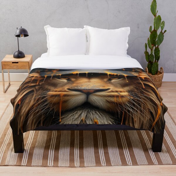 Item preview, LION - Hat - Paint drips - Image high definition 8k designed and sold by Visual-Universe.