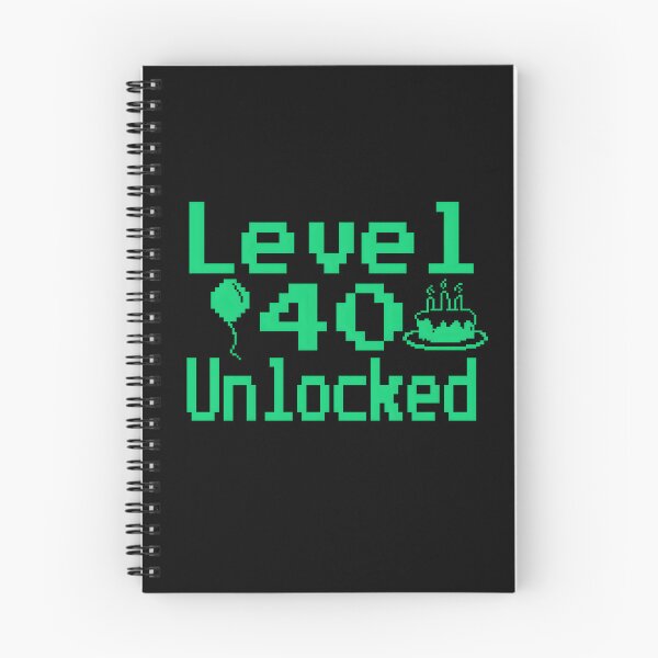 Item preview, Level 40 Unlocked - funny Retro Vintage pixel 8 bit Gaming 40th Birthday designed and sold by Unitepeople.