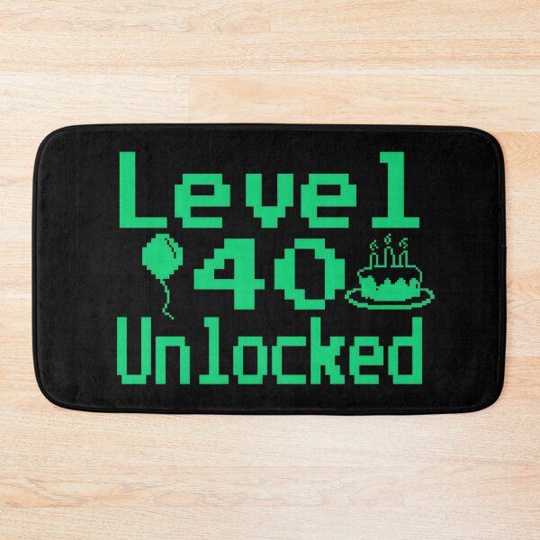 Item preview, Level 40 Unlocked - funny Retro Vintage pixel 8 bit Gaming 40th Birthday designed and sold by Unitepeople.
