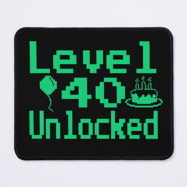 Item preview, Level 40 Unlocked - funny Retro Vintage pixel 8 bit Gaming 40th Birthday designed and sold by Unitepeople.