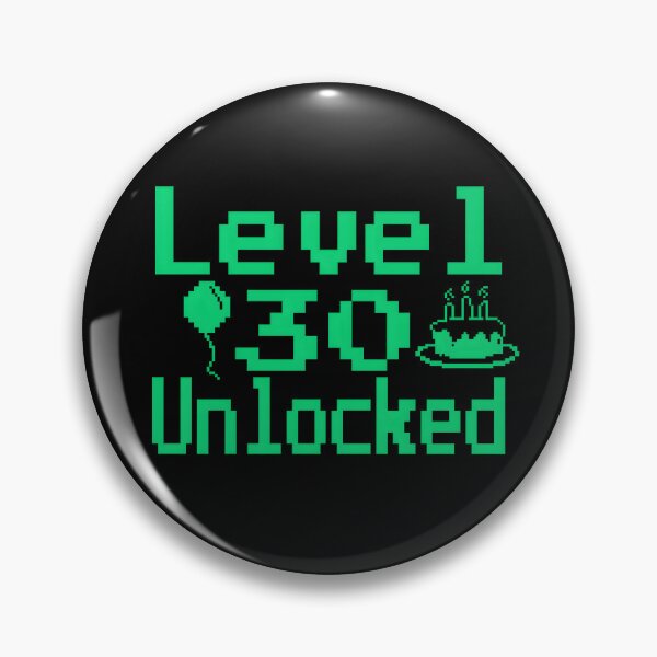 Item preview, Level 30 Unlocked - funny Retro Vintage pixel 8 bit Gaming 30th Birthday designed and sold by Unitepeople.