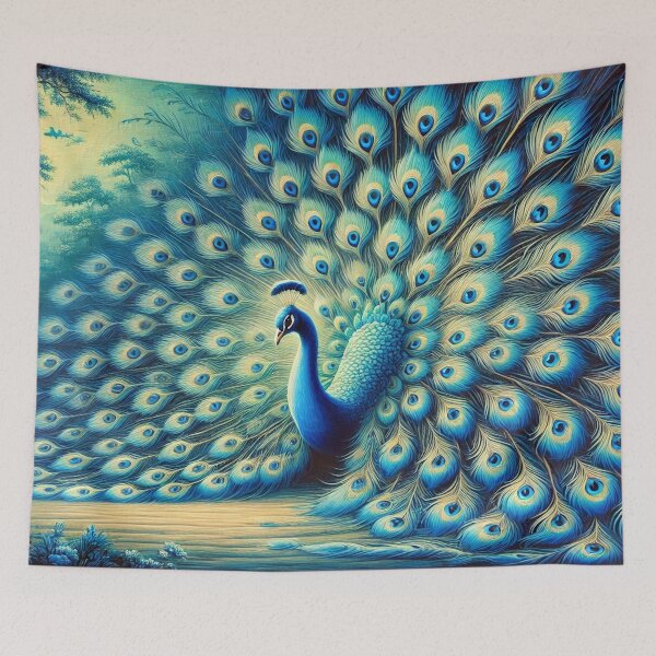 Item preview, Peacock in Mystical Landscape designed and sold by LegademaArt.