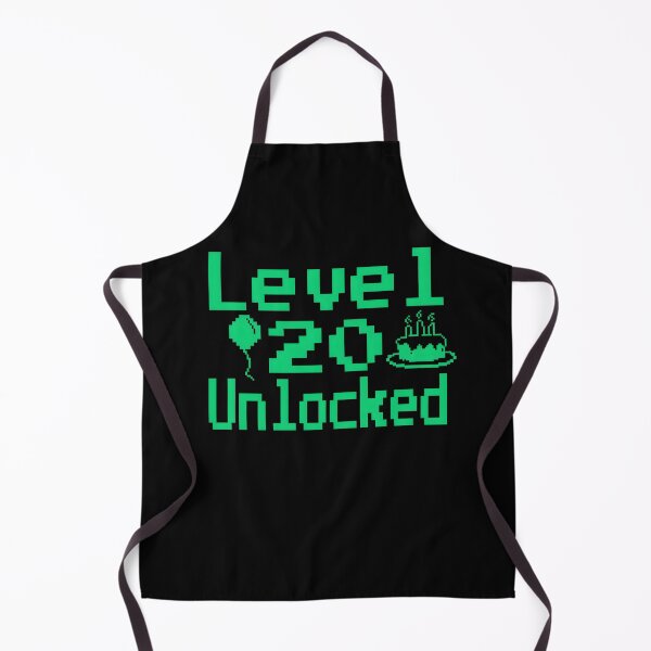 Item preview, Level 20 Unlocked - funny Retro Vintage pixel 8 bit Gaming 20th Birthday designed and sold by Unitepeople.