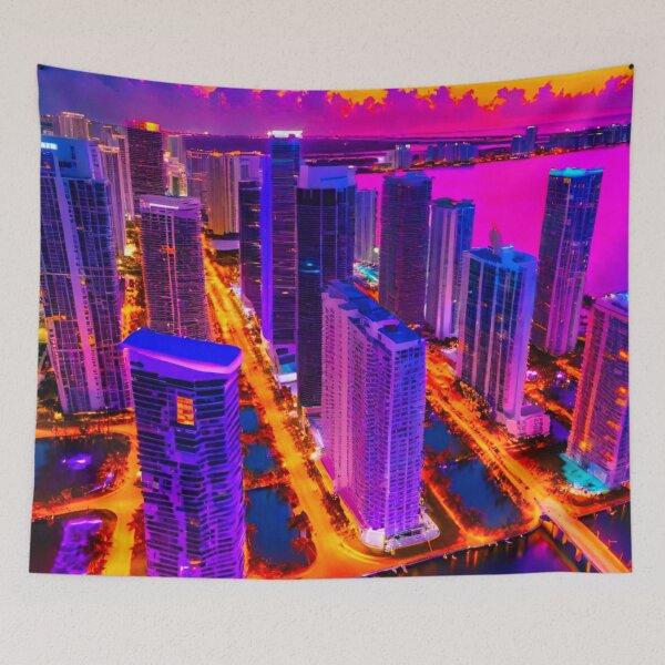 Item preview, Urban Sunset: Miami’s Evening Glow designed and sold by GrizzlyCollective.