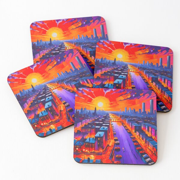 Item preview, NYC Skyline: Sunset Reimagined designed and sold by GrizzlyCollective.