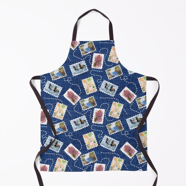 Item preview, Watercolour stamps on Denim designed and sold by SharonVallis.