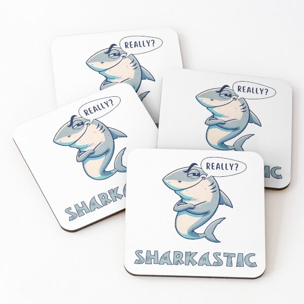 Item preview, Sharkastic - shark wordplay, shark pun designed and sold by Funny-Banana.