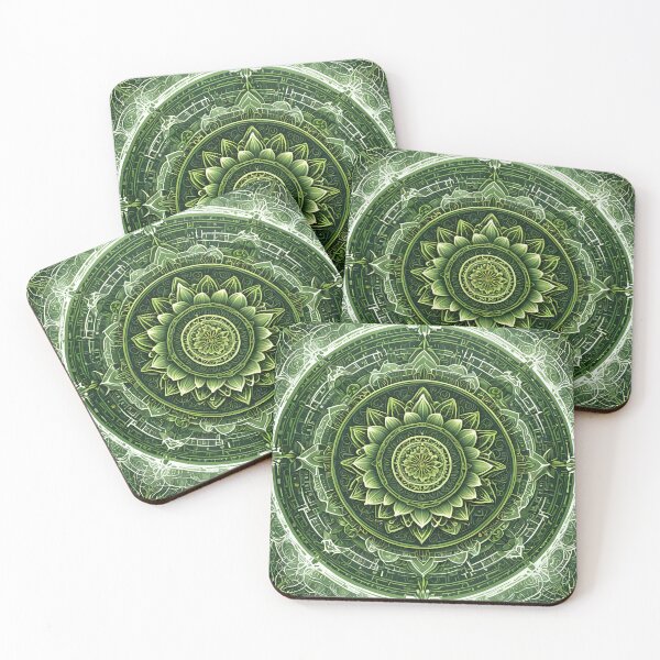 Item preview, Green Mandala of Energy and Serenity designed and sold by MandalasShops.