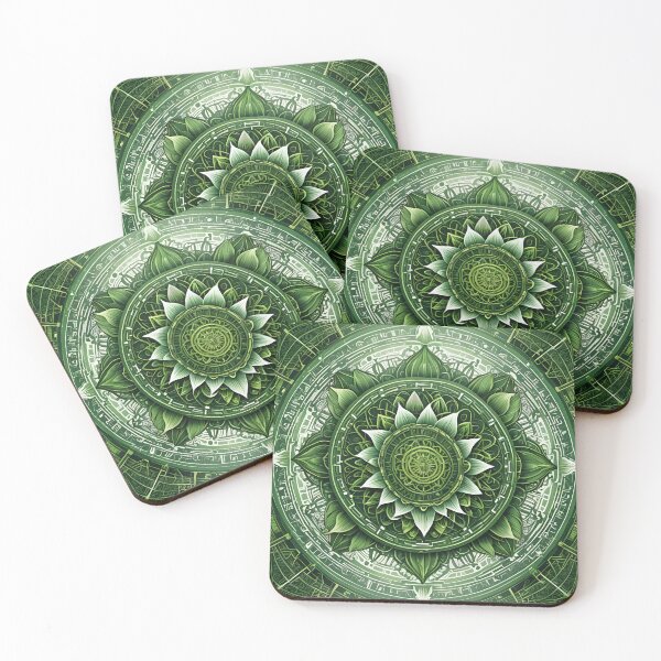 Item preview, Green Mandala of Peace and Vitality designed and sold by MandalasShops.