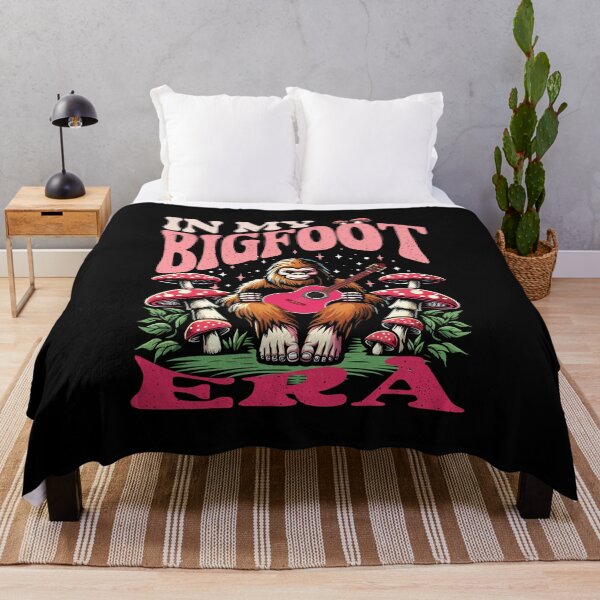 Item preview, FUNNY RETRO GROOVY IN MY BIGFOOT ERA WITH PINK MUSHROOMS designed and sold by FlutteringWings.