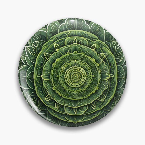 Item preview, Green Mandala of Renewal and Balance designed and sold by MandalasShops.