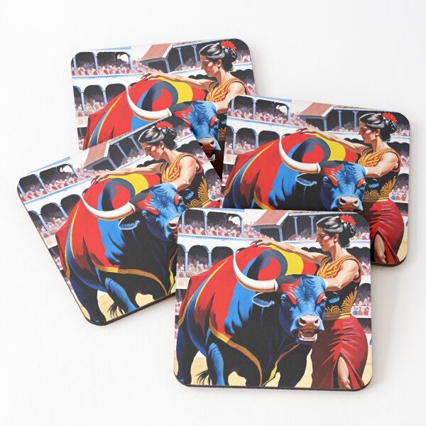 Item preview, bullfighting, arena, bull, woman, torreodor designed and sold by DonnaBlankaArt.