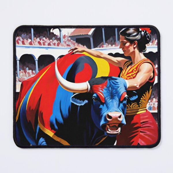 Item preview, bullfighting, arena, bull, woman, torreodor designed and sold by DonnaBlankaArt.