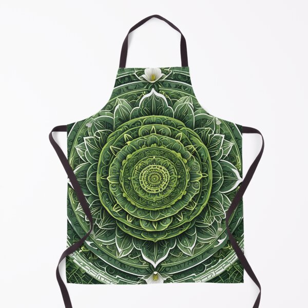 Item preview, Green Mandala of Renewal and Balance designed and sold by MandalasShops.