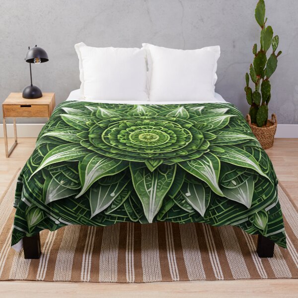 Item preview, Mandala Verde con Motivos de Hojas y Elementos Geométricos designed and sold by MandalasShops.