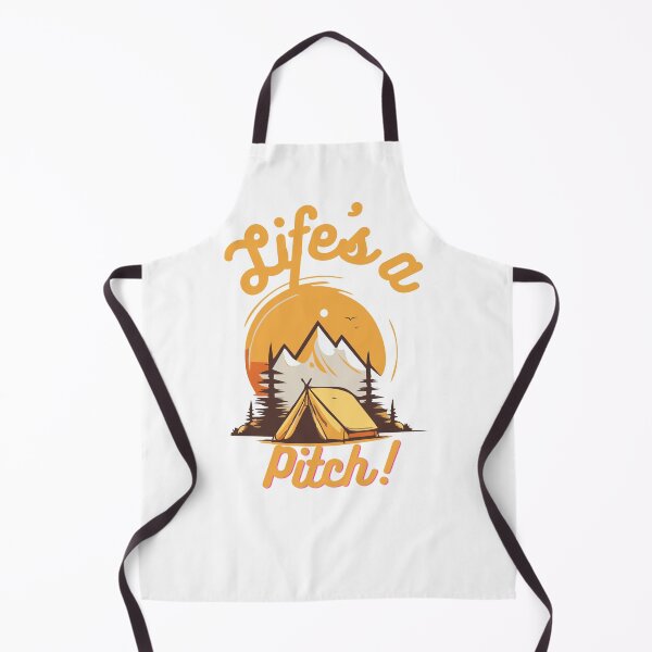 Item preview, Life's a Pitch, tent set against trees and mountains designed and sold by IFarty.