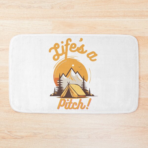 Item preview, Life's a Pitch, tent set against trees and mountains designed and sold by IFarty.