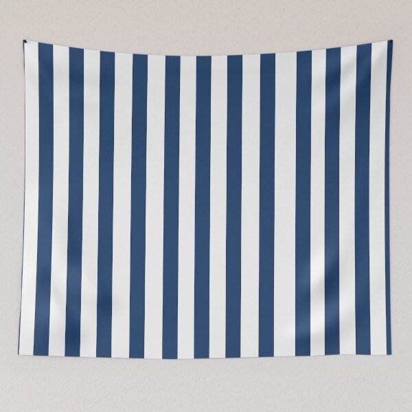 Item preview, Vertical wide and thick stripe fashion blue and white Sailor style designed and sold by Carlos Gudino.