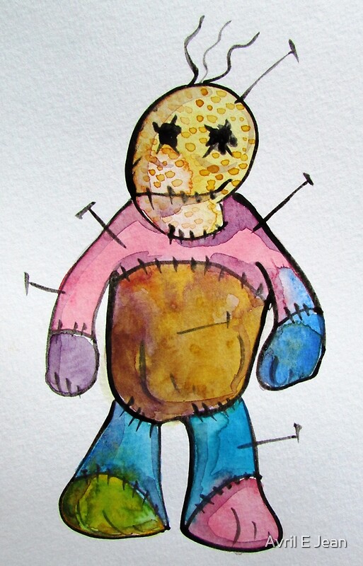 “Voodoo doll, pincushion” by Avril E Jean | Redbubble