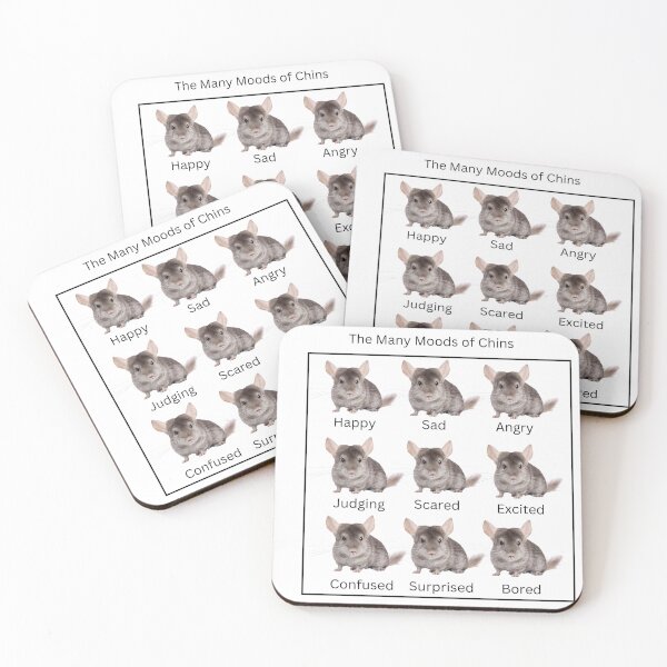 Item preview, The Many Moods of a Chinchilla, stickers and stuff designed and sold by Smallfish1274.