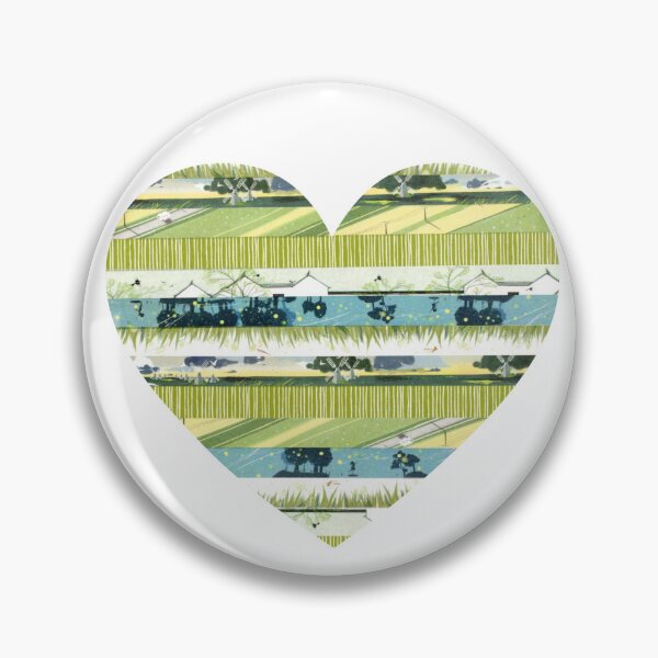 Item preview, Heart in Greens and Blues, white background designed and sold by TabbysShop.