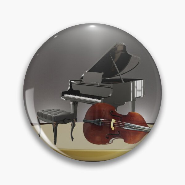 Item preview, The Piano & The Upright Double Bass In The Spotlight designed and sold by BrightrDayMusicArt.