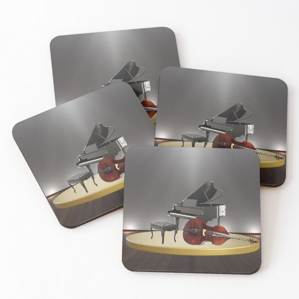 Item preview, The Piano & The Upright Double Bass In The Spotlight designed and sold by BrightrDayMusicArt.