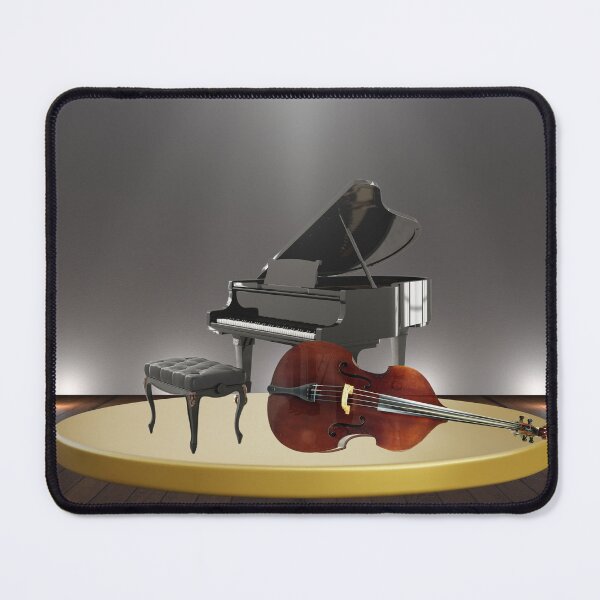 Item preview, The Piano & The Upright Double Bass In The Spotlight designed and sold by BrightrDayMusicArt.