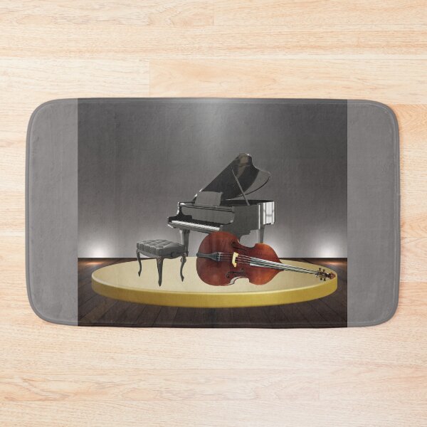 Item preview, The Piano & The Upright Double Bass In The Spotlight designed and sold by BrightrDayMusicArt.