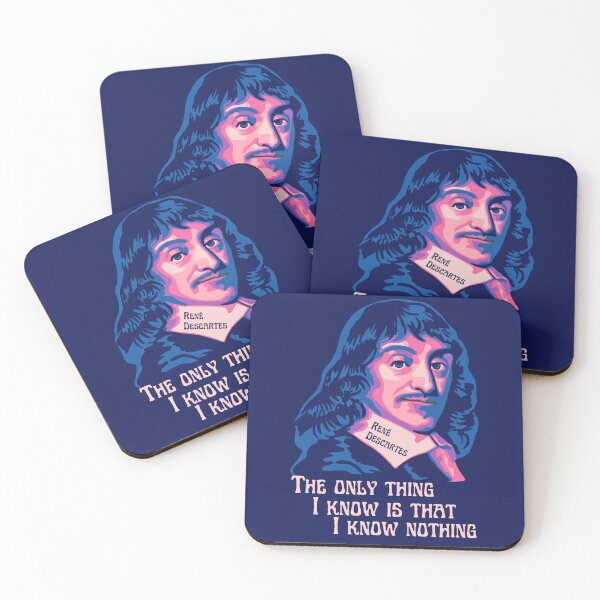 Item preview, René Descartes Portrait and Quote designed and sold by Unhinged Heather.