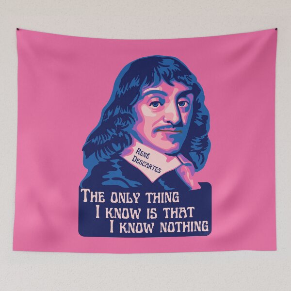 Item preview, René Descartes Portrait and Quote designed and sold by Unhinged Heather.