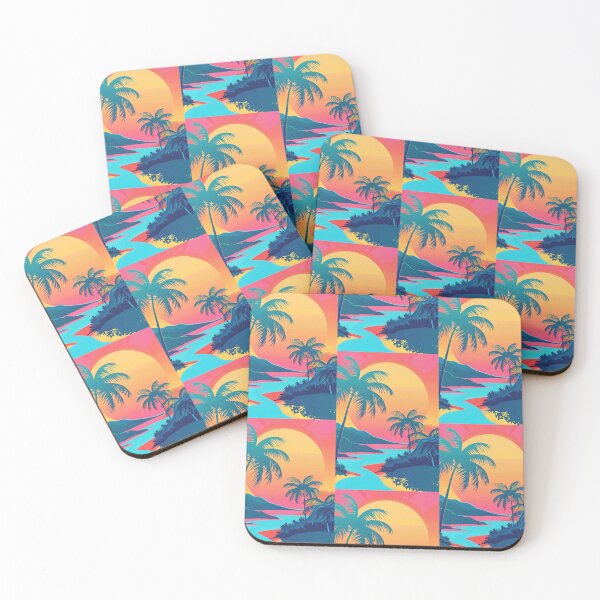 Item preview, 80s Style Poster. Palm Trees, Sun, Water designed and sold by Piotrek0001.