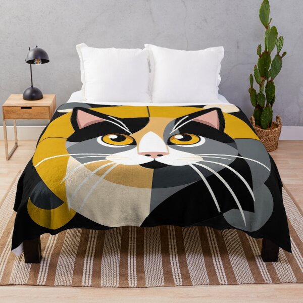 Item preview, Watercolor Calico Cat Portrait designed and sold by zoughlal.