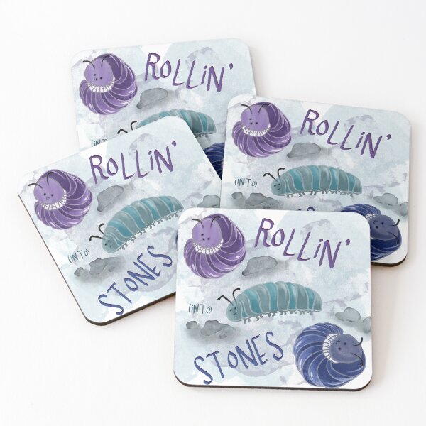 Item preview, Rollin (into) Stones Pillbugs designed and sold by AdriaCaps Art & Design.