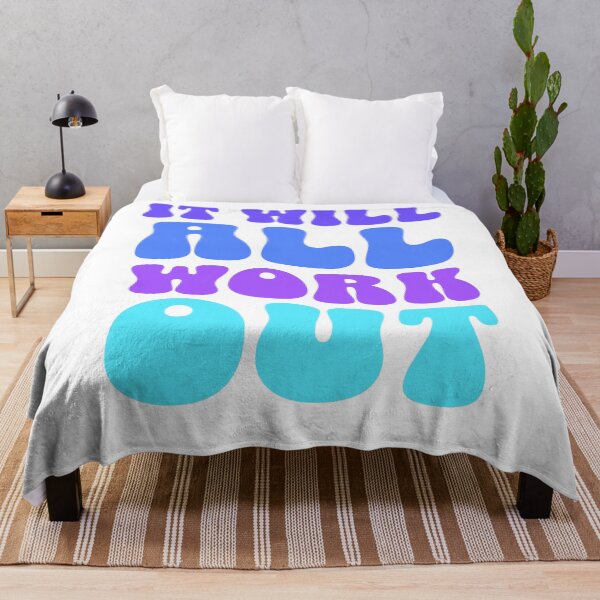 Item preview, It Will All Work Out! Blue And Purple designed and sold by PMCreative.