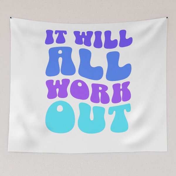 Item preview, It Will All Work Out! Blue And Purple designed and sold by PMCreative.