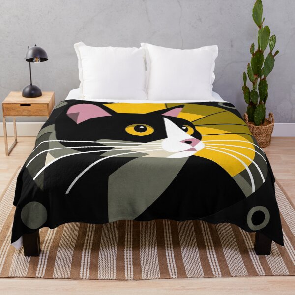 Item preview, Geometric Tuxedo Cat designed and sold by zoughlal.