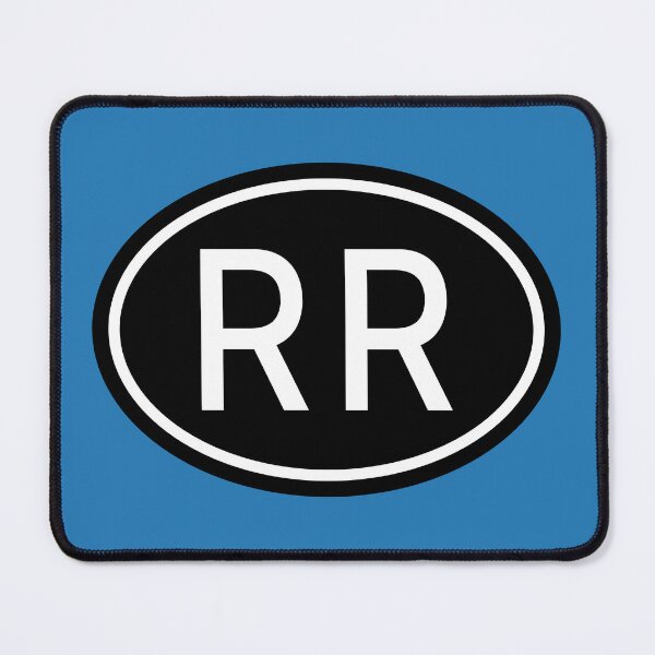 Item preview, RR Initials Monogram Oval White Letters designed and sold by Jeallan Designs.