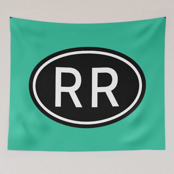 Item preview, RR Initials Monogram Oval White Letters designed and sold by Jeallan Designs.